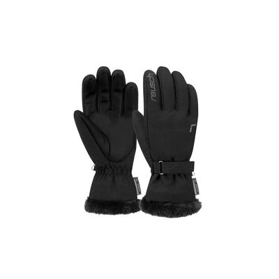 Skihandschuhe REUSCH "Luna R-TEX XT", Damen, Gr. 8,5, schwarz, 93% Polyester, 6% Lederimitat, 1% Elasthan, unifarben, Handschuhe, in sportlichem Design