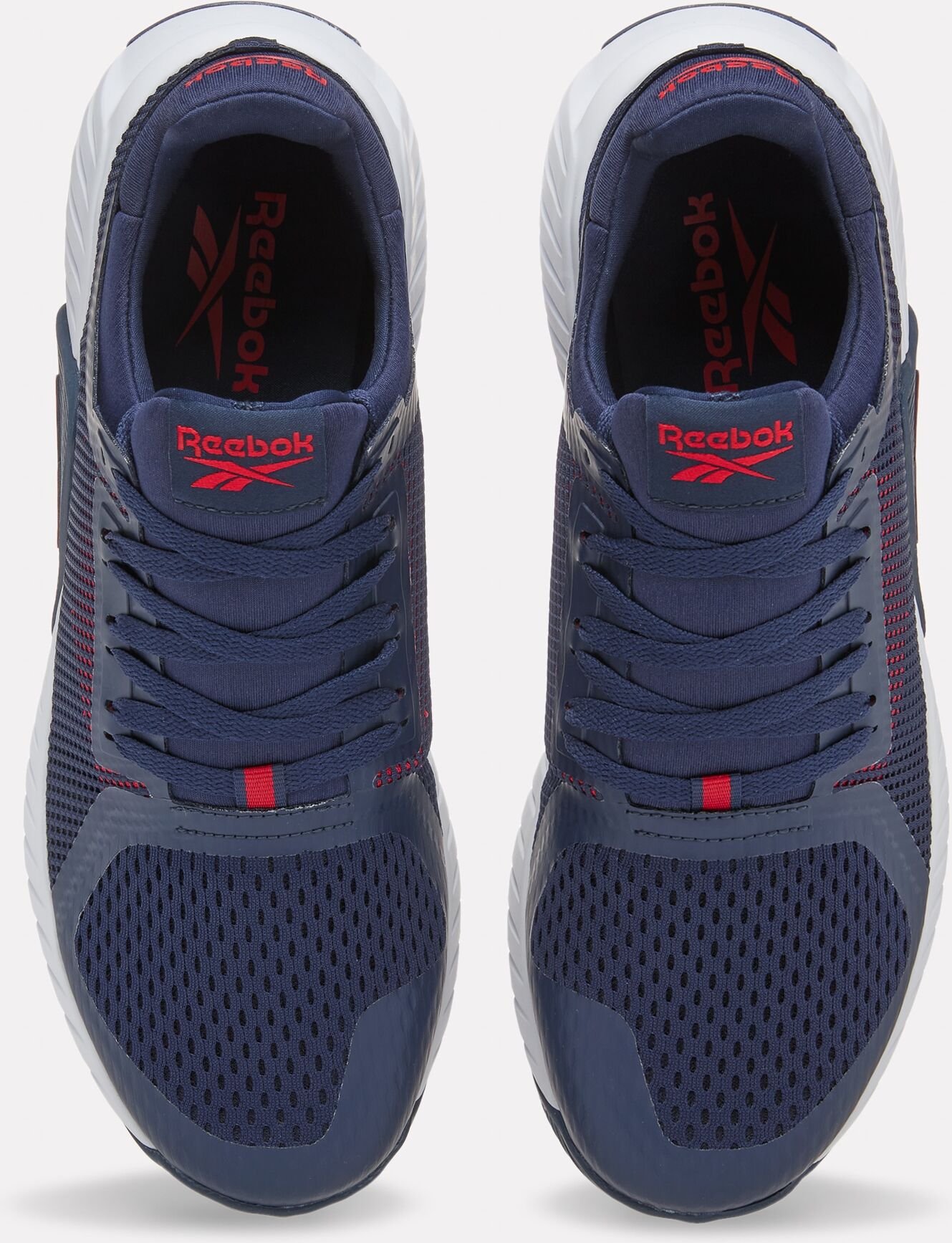 Trainingsschuh REEBOK "FLIP CHARGE", Herren, Gr. 41, blau (vector navy, vector rot, weiß), Synthetik, Textil, Schuhe Trainingsschuh, ideal für Gym und Fitnessstudio vector navy, vector rot, weiß 41
