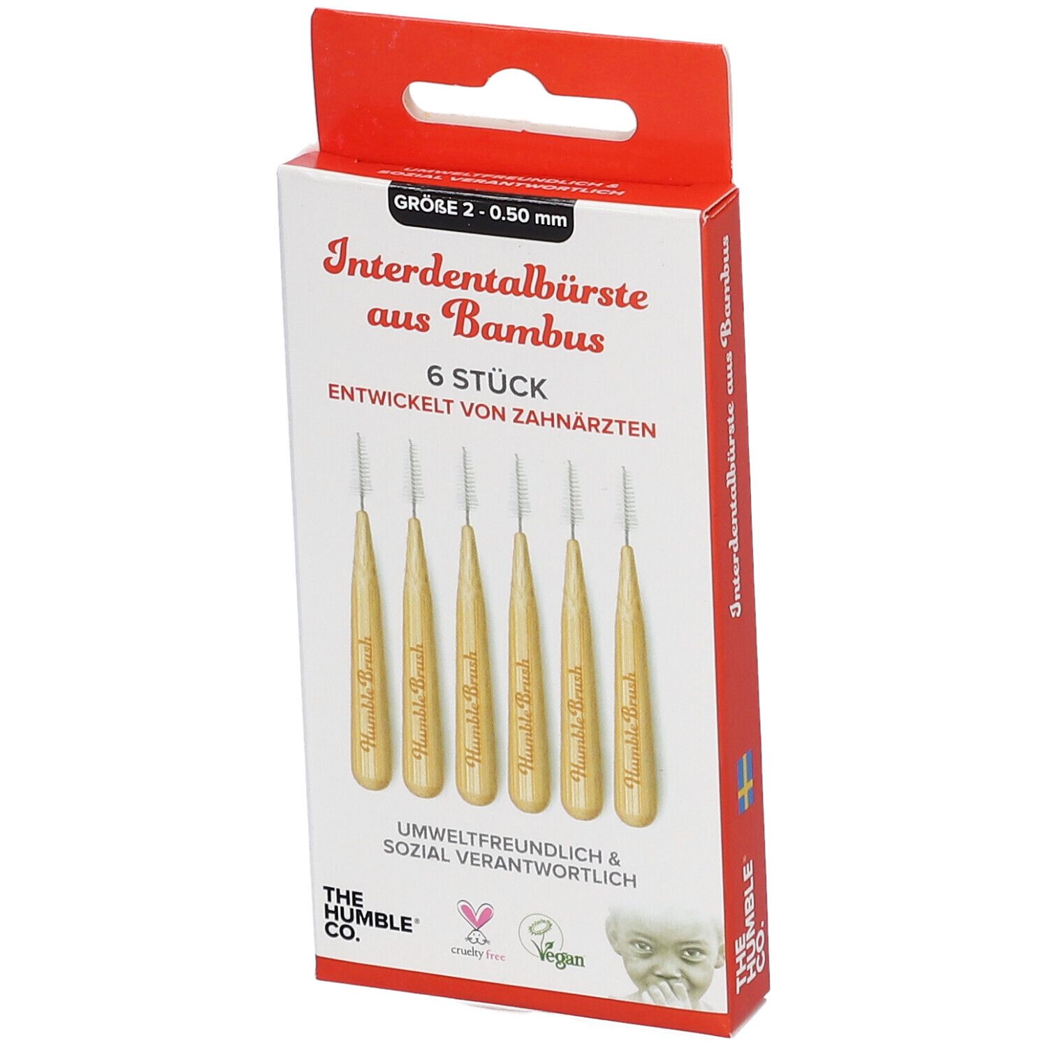 Humble Bross Interd 0.5Mm RGE 6 St Zahnbürste