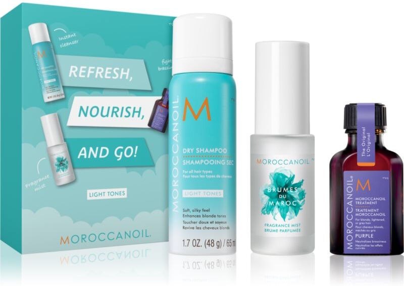 Moroccanoil Refresh, Nourish, and Go! (Light Tones) ensemble pour cheveux blonds pour femme