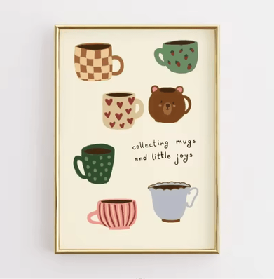 Inspire Picks Funny Retro Kitchen Wall Art Coffee Lover Quote Canvas Poster Decor 21 20x30cm Unframed