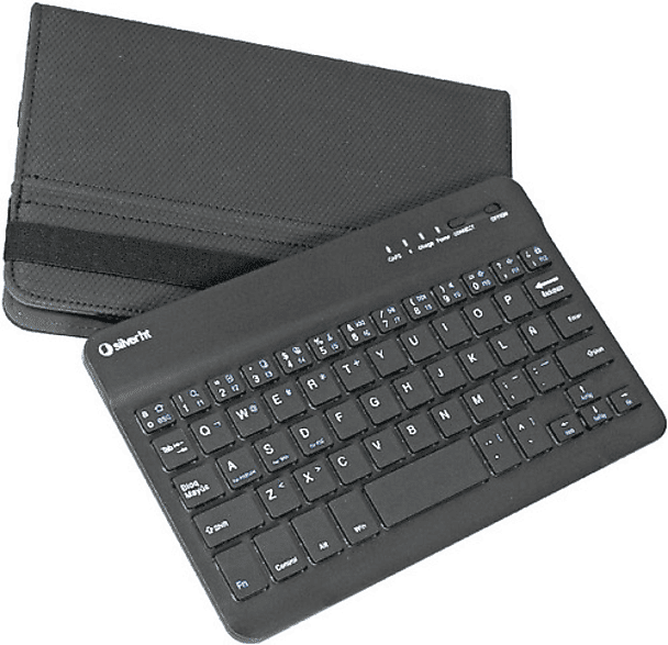 Funda con teclado - Silver HT Gripcase, Para Tablet de 10.4", Bluetooth, Función soporte, Negro