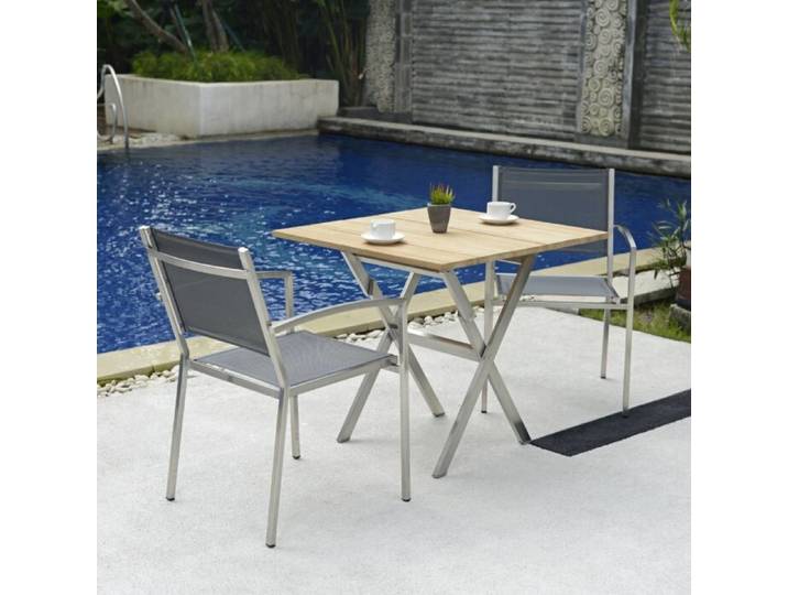 Balkon-Klapptisch Teak quadratisch