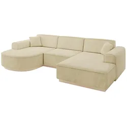 WOHNLANDSCHAFT ARRIO-U1 303x171x83 cm Taupe