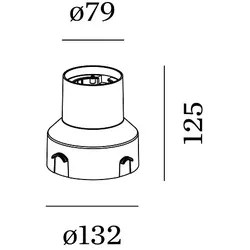 Wever & Ducré Zubehör für Outdoor LED Einbaustrahler  MAP0.9 / CHART 0.9 - Einbaugehäuse WEV-90012202