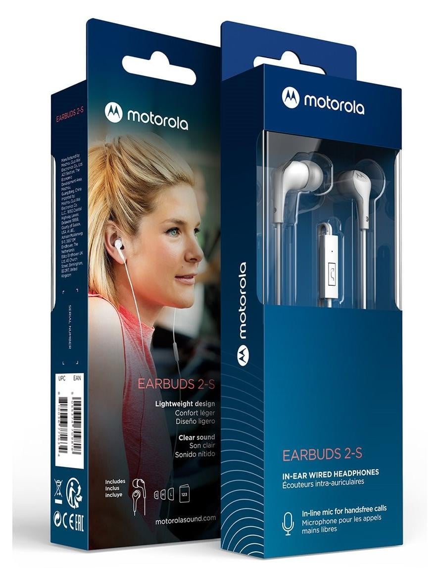 Motorola Sound In-Ear Oordopjes Wit met Noise Isolation en Microfoon