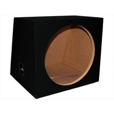 CHP Leergehäuse 48 l geschlossen aus MDF mit Filz+Terminal für 38er Subwoofer
