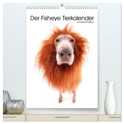 Der Fisheye Tiere Kalender (hochwertiger Premium Wandkalender 2026 DIN A2 hoch), Kunstdruck in Hochglanz