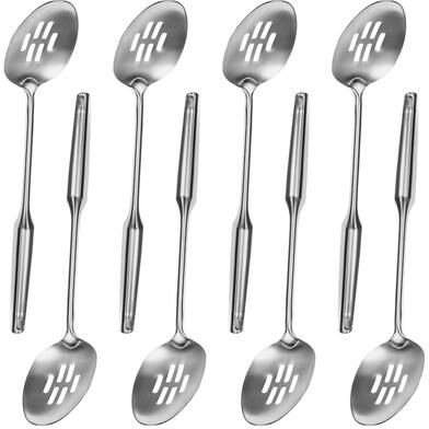 YBM Home Silicone Non-Stick Slotted Cooking Serving Spoons