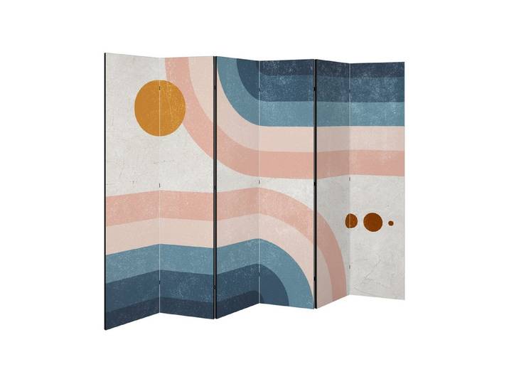 SPACEREBELS Paravent TWO HALVES (1 St), Raumteiler mit 6 Paneelen, einseitig bedruckt, 228 x 168 cm