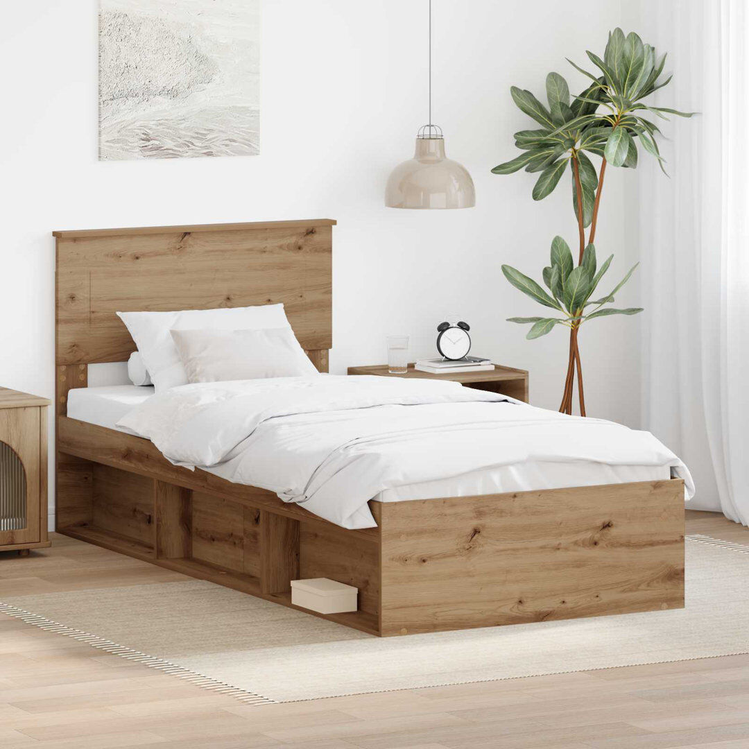 17 Stories Bed Frame Artisian Oak Small Single (2'6)