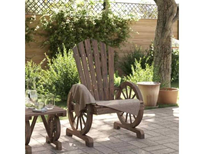 KTHLBRH Adirondack Stuhl aus Fichtenholz 63 x 62 x 99 cm Ergonomischer Sitz, Armlehnen für den Außenbereich, maximale Belastung 110 kg