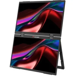 Verbatim Dual Monitor Essentials (1920 x 1080 Pixel, 15.60"), Monitor, Schwarz