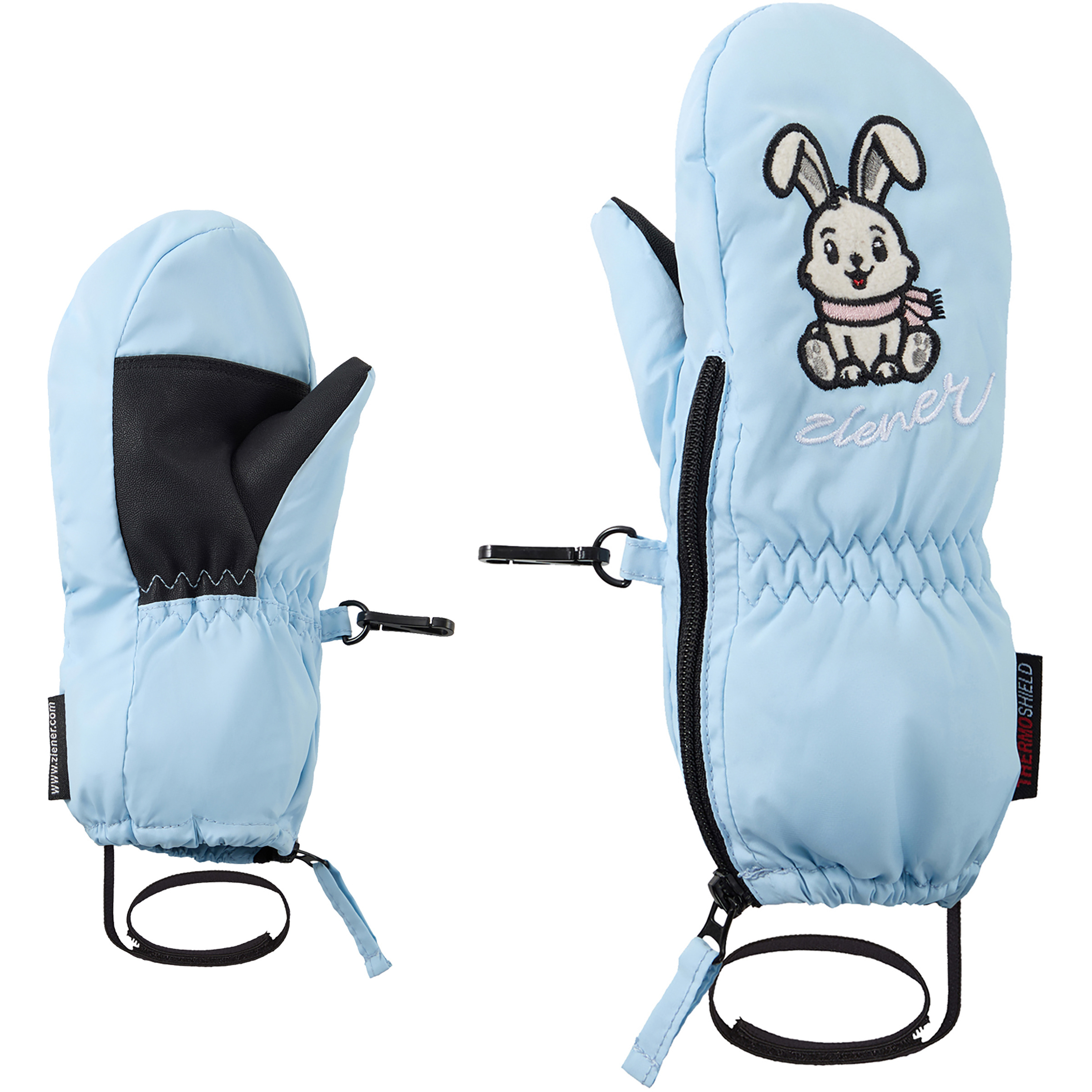 Ziener Le Zoo Minis Kinder Skihandschuhe blau Größe 2.5 Skifahren | Lifestyle Elastisch Wasserabweisend