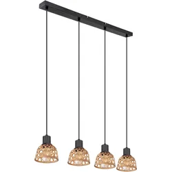 Globo, Pendelleuchte, Hängelampe Metall schwarz, 4xE27, 54053-4H (E27)