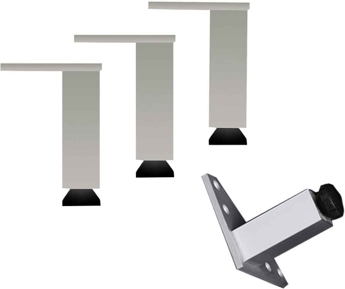 Zilveren metalen bankpoten van 12 cm voor het verhogen van meubels