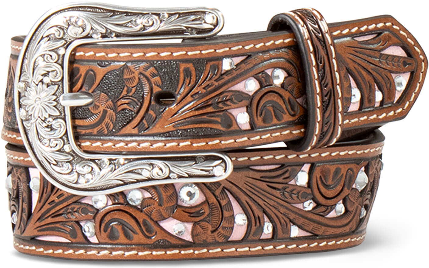 Kid's Tooled Belt in Brown, Size: 24 by Ariat