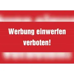 Türschild, Werbung einwerfen verboten!, 40 x 100 mm - 100x40 mm Folie selbstklebend