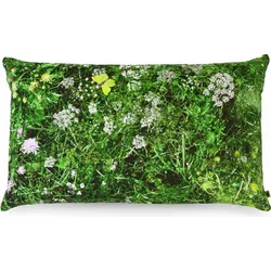Foonka Kissen 50 x 30 cm Alpenwiese mit Füllung aus Buchweizenschalen
