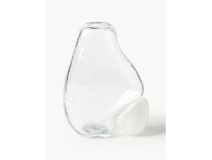 Vase en verre avec bulles d'air Nicky, haut. 30 cm