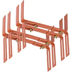 BigDean 4 Stück Blumenkastenhalter terrakotta Standard H-Form Kasten Halter Balkonkastenhalter