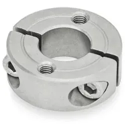 Geteilte Stellringe, Edelstahl, mit Flanschbohrungen (7072.2-30-B12-NI-C)