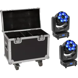 EUROLITE Set 2x LED TMH-H240 Beam/Wash/Flowereffekt + Case