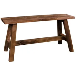 Ebuy24 Billy bank 90 cm breit aus teak natur. Fertig montiert.