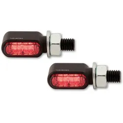 HIGHSIDER pro Little Bronx LED Rück-, Bremslicht, Blinker Schwarz/Getönt 3in1, CNC, E-Geprüft (Paar)