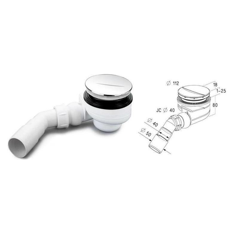 Nicol Drain For Shower Trays Turboflow Tb90s (Ablaufgarnitur) (33048644)
