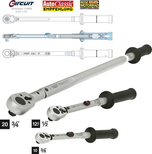 Hazet 6110-1CT 6110-1CT Drehmomentschlüssel mit Umschaltknarre 3/8" (10 mm) 5 - 60 Nm