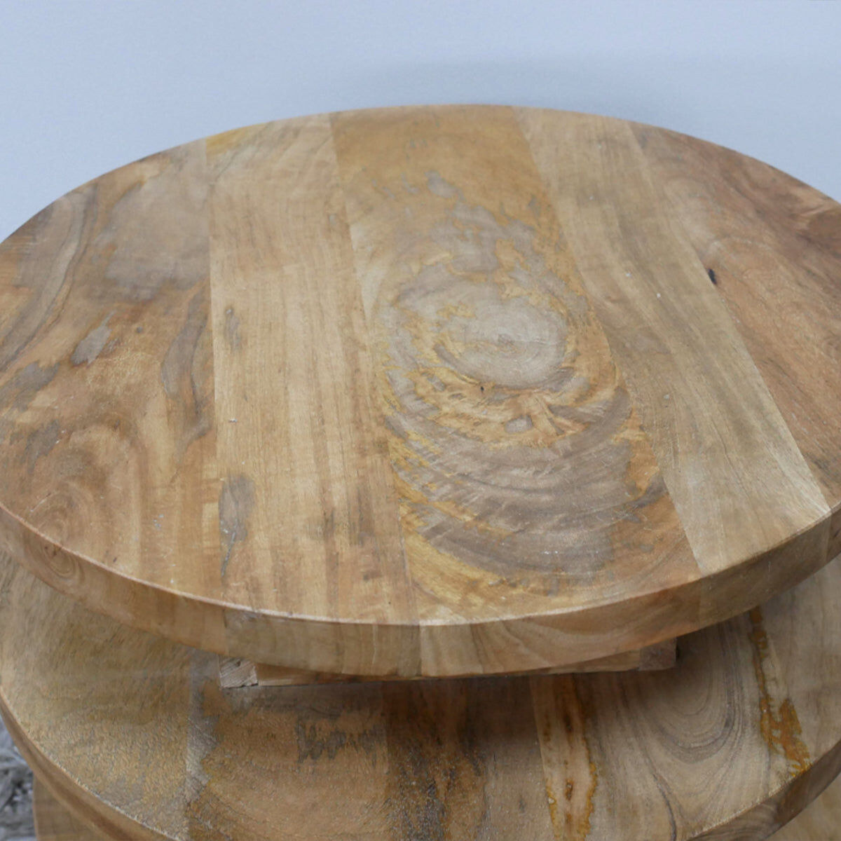 Round Wooden 4 tier Side Table Material: Furniture