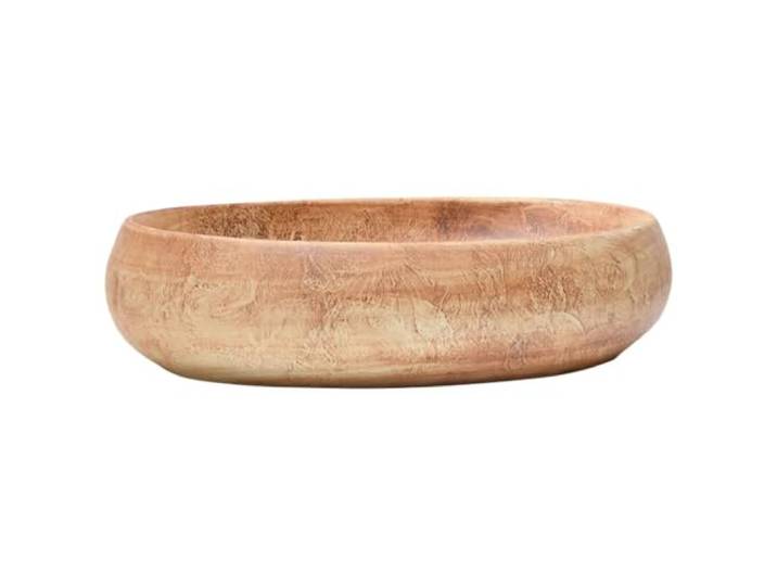 vidaXL Vasque à poser marron ovale 59x40x15 cm céramique