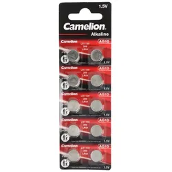 Camelion 10 Stück Knopfzelle LR54, AG10, LR54, LR1130, 189, RW89