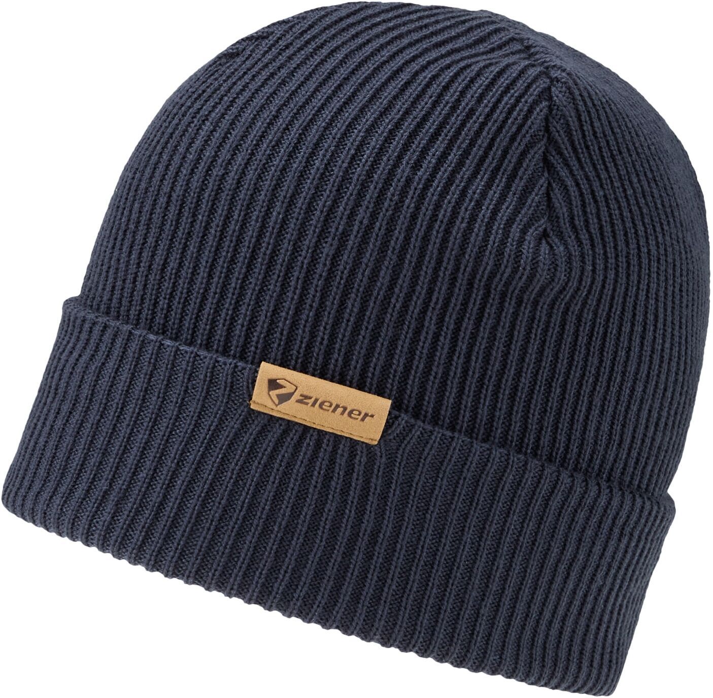 Strickmütze ZIENER "IKADELLO-Z HERREN", Herren, blau (schwarz navy), Kunstfaser, Mützen Strickmütze, mit Aufschlag schwarz navy Einheitsgröße