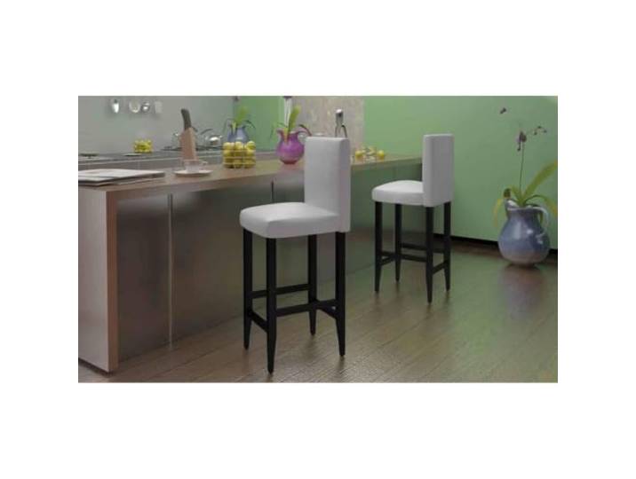 KGCRYUWED Barhocker 6er Set Kunstleder Polsterstuhl Gastronomie Stühle Gepolsterte Sitzfläche, Robuste Holzbeine, Modernes Design