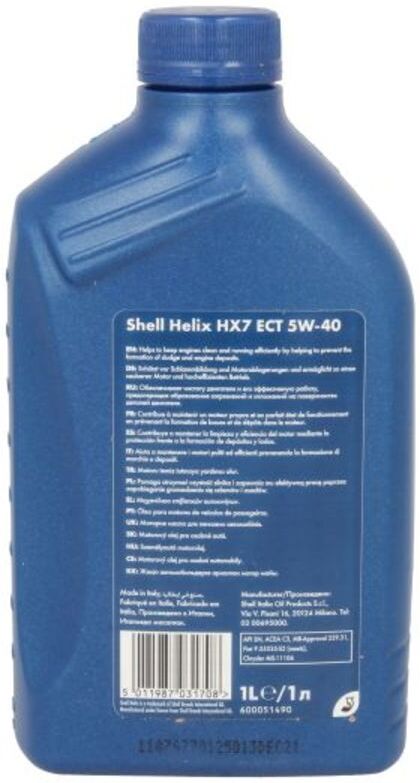Motoröl SHELL 550046586 Helix HX7 ECT 5W40 1L