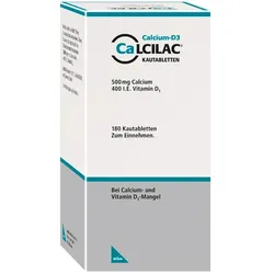 CALCILAC Kautabletten 500 mg/400 I.E. 180 St