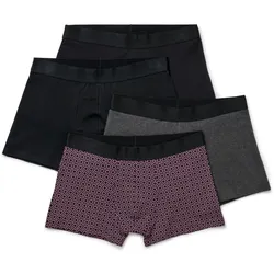 Tchibo - 4 Slipboxer - Herren - Gr. L/6 - bordeaux/print
