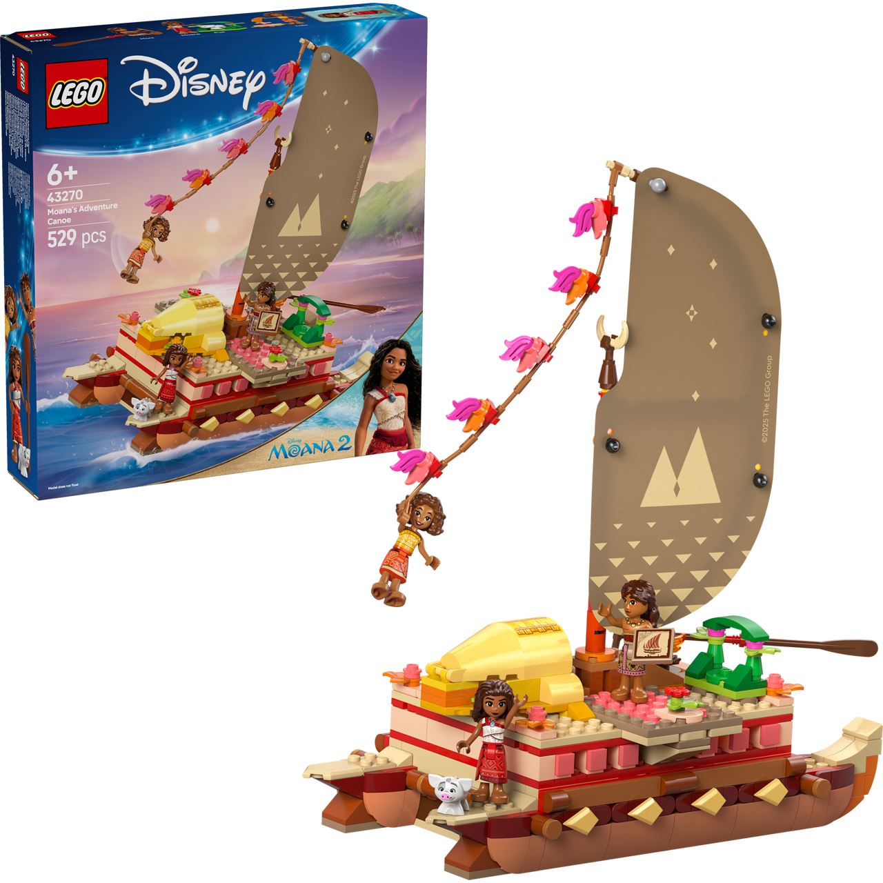 LEGO Disney 43270 Vaianas Abenteuerfloß, Bauset, Fantasyspielzeug