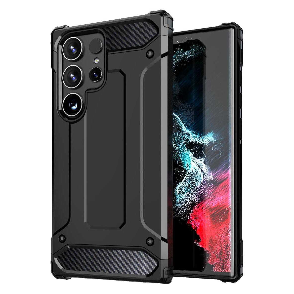 Hurtel Hybrid Armor Case für Samsung Galaxy S25 Edge - Schwarz (Samsung Galaxy S25 Edge) (59066964)