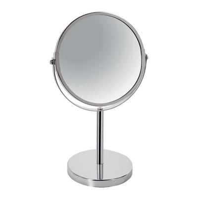 Spirella Schminkspiegel Kosmetikspiegel Standspiegel Badezimmerspiegel "Sydney" 2-Fach Vergrößerung - Ø 17cm - Silber glänzend
