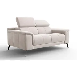 SOFA FIERO 2-Sitzer, Beiger Veloursstoff
