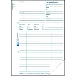 Avery, Formular, Formularbuch Lieferschein