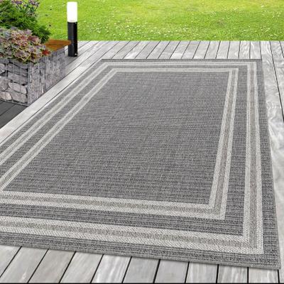 Outdoorteppich AYYILDIZ TEPPICHE "ARUBA 4901, auch als Läufer", grau, B:60cm H:6mm L:100cm, Polypropylen, Teppiche, Outdoorteppich, Pflegeleicht, Modern, In- und Outdoor geeignet