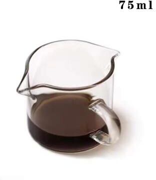 Inspired Finds Glass Espresso Measuring Cup With Handle 2.54 Fl Oz Double Or Single Spout no Scale 75ml