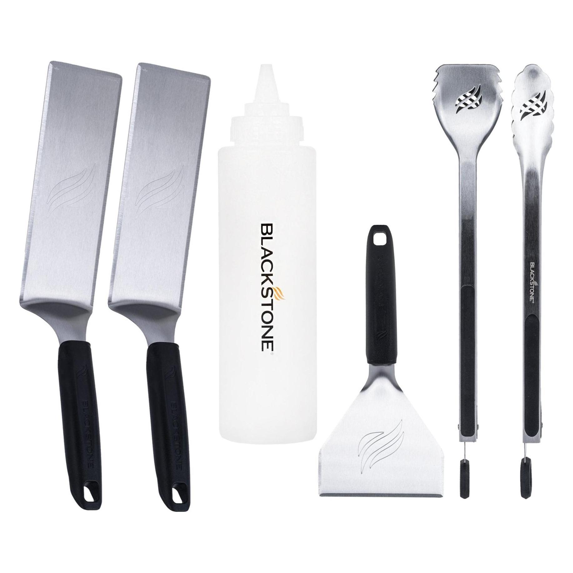 Blackstone Grillbesteck-Set Europa 6-teilig, Schwarz/Silber (5464EU)