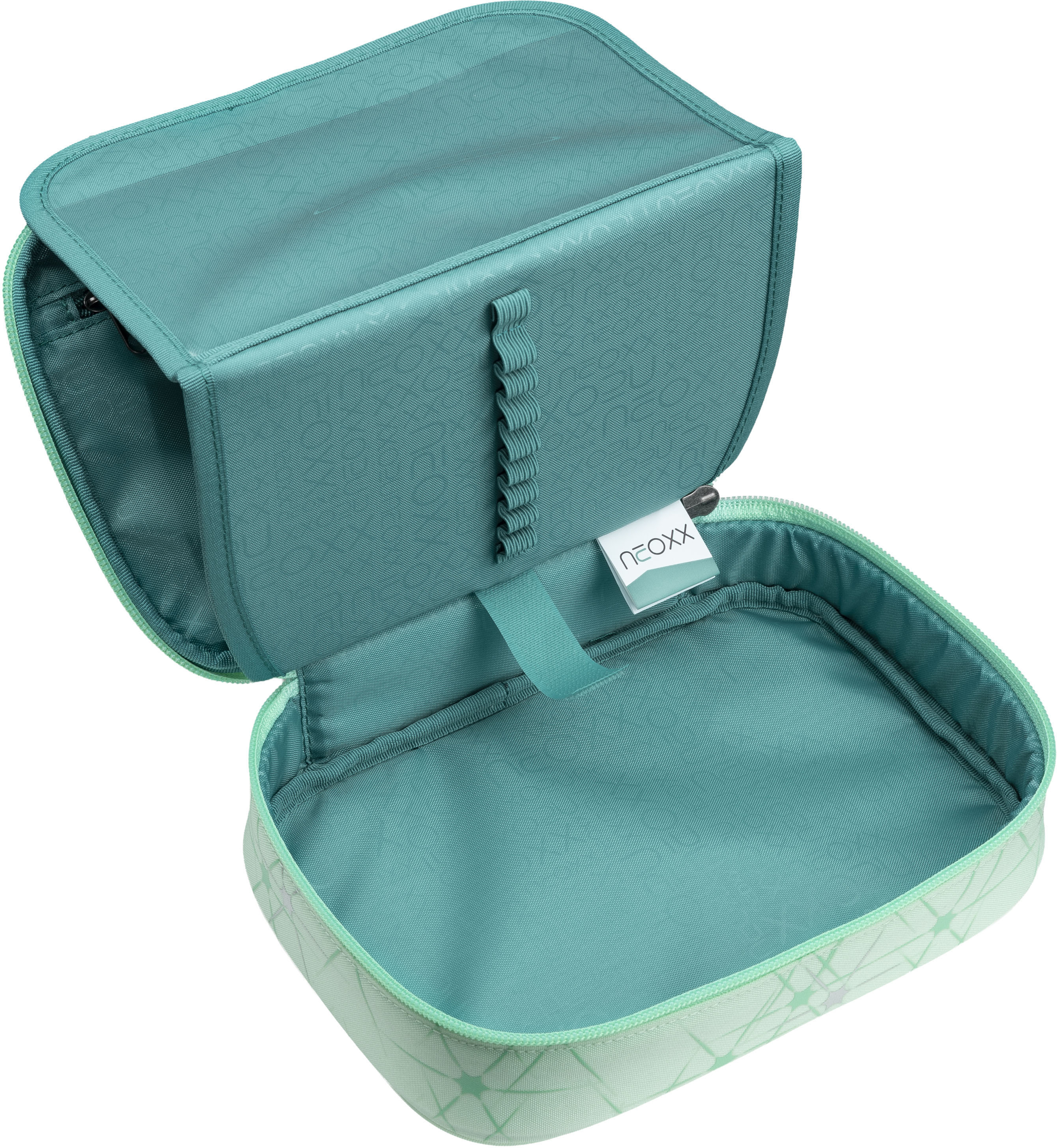 Schreibgeräteetui NEOXX "Schlamperbox, Dunk", Kinder, grün (mintastic), Polyester, Schreibgeräteetuis Schreibgeräteetui, teilweise aus recyceltem Material mintastic Einheitsgröße