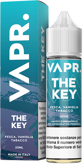 VAPR. The Key By Kali Vapes Liquido Shot 20ml Tabacco Vaniglia Pesca