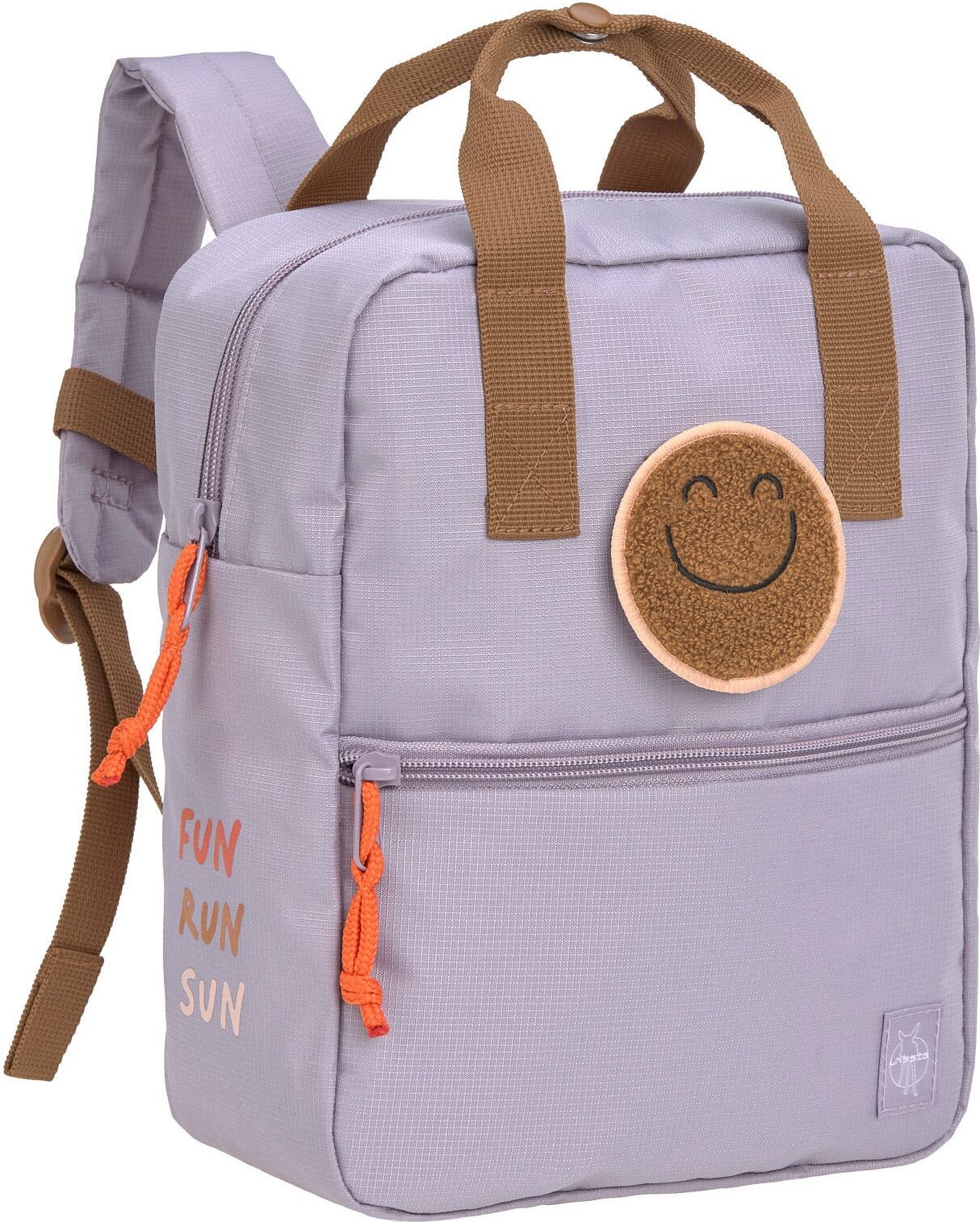 Kinderrucksack LÄSSIG "Little Gang, Mini Square Backpack, lilac", Jungen, Gr. B/H/T: 20,5cm x 27cm x 11cm, lila, Polyester, Rucksäcke Kinderrucksack